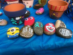 decorated and painted rocks - Metro Pediatrics Portland Oregon